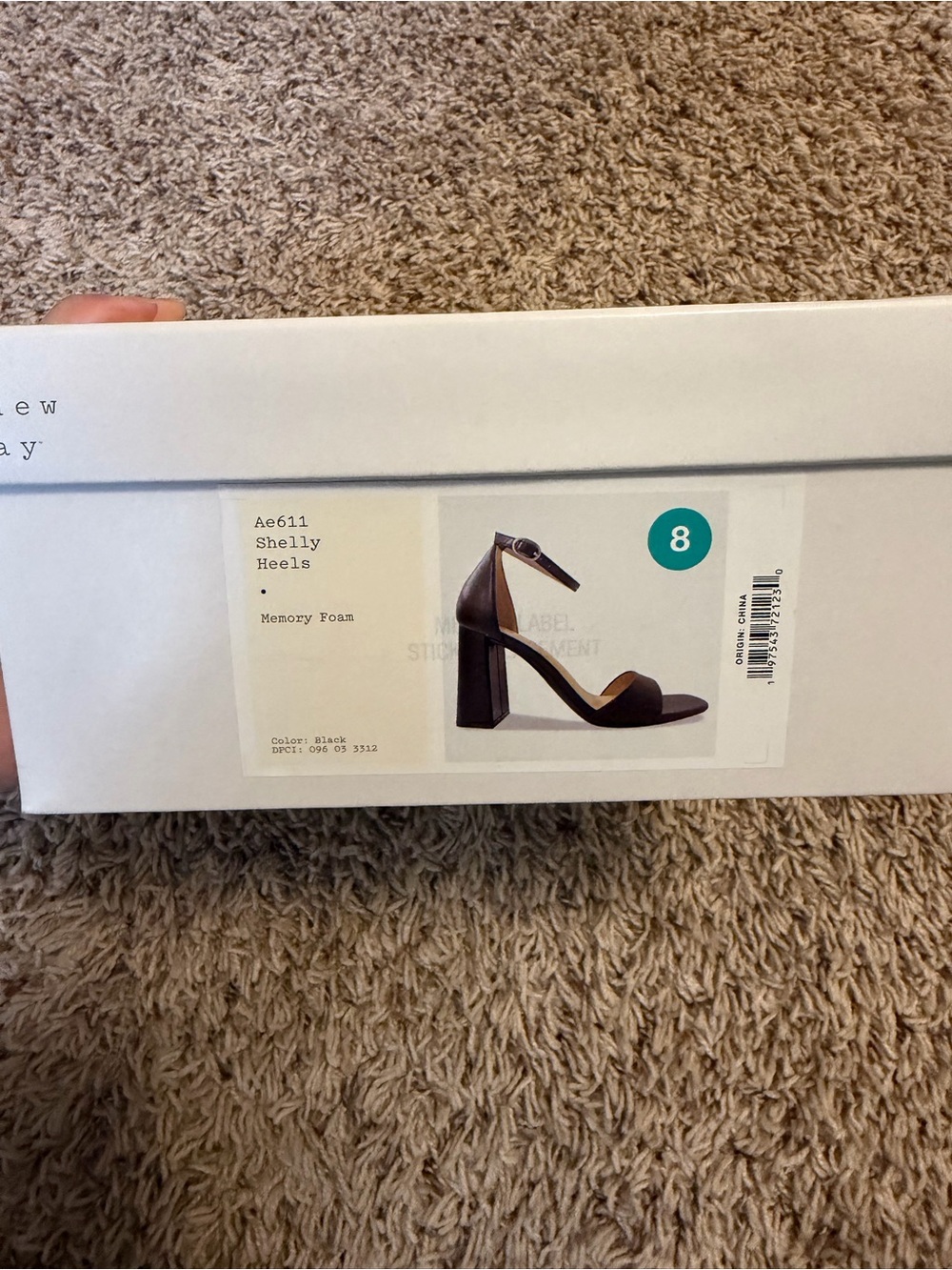 Shelly Black Ankle-Strap Block Heels